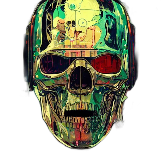mask, robot, face, jacket, cyberpunk, comic book art, concept art, pixel art transparent PNG cut-out