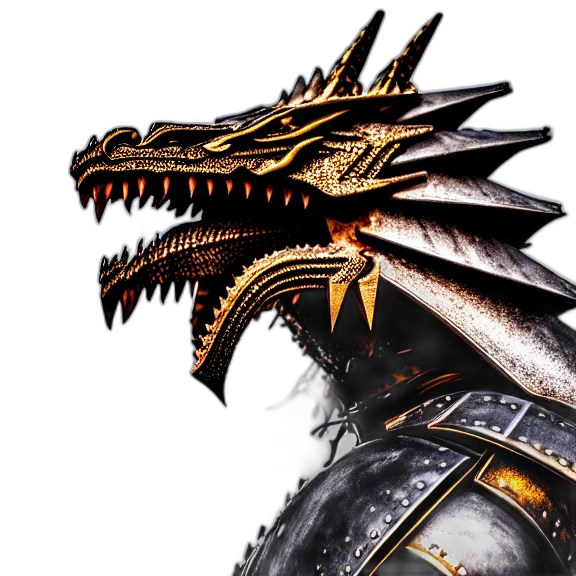 dragon, sword, weapon, fantasy art transparent PNG cut-out