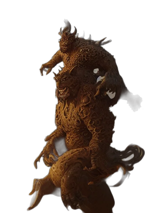 dragon, creature, staff, animal transparent PNG cut-out