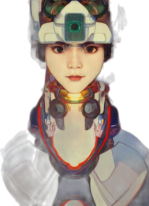 robot, face, mask, hat transparent PNG cut-out
