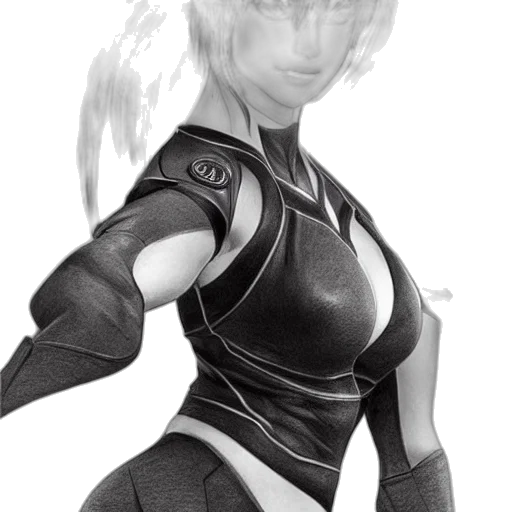 robot, dress, weapon, staff transparent PNG cut-out