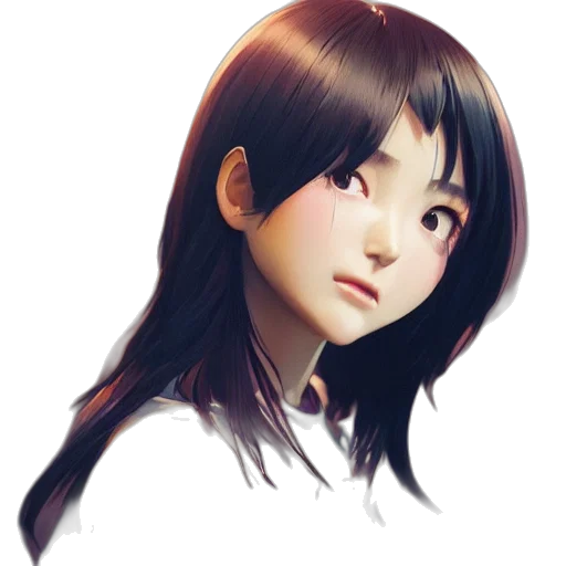 face, hair, staff, robot transparent PNG cut-out