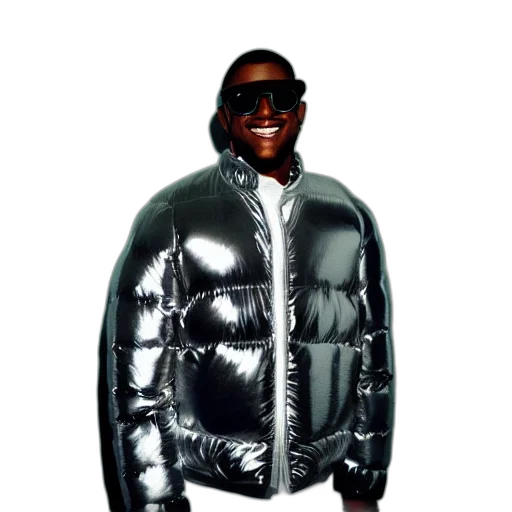 jacket, creature, animal, face, 3d render, concept art, photo, black transparent PNG cut-out