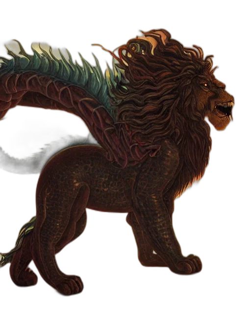 creature, dragon, animal, hair, concept art, fantasy art, 3d render, pixel art transparent PNG cut-out