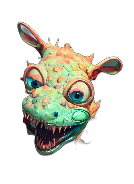 mask, dragon, creature, face, concept art, 3d render, photorealistic, fantasy art transparent PNG cut-out