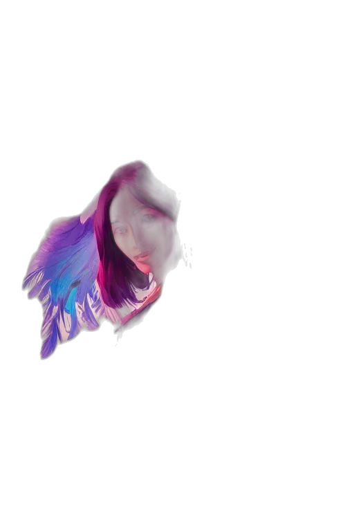 creature, hair, animal, dragon, vaporwave, 3d render, photorealistic, watercolor transparent PNG cut-out