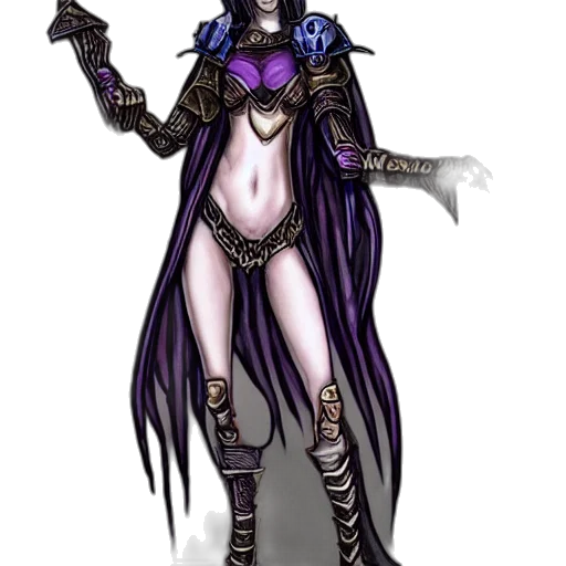 fantasy art, concept art, pixel art, comic book art, dark, elf, megan, kelly transparent PNG cut-out