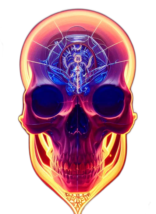 mask, face, crown, robot, cyberpunk, concept art, vaporwave, 3d render transparent PNG cut-out