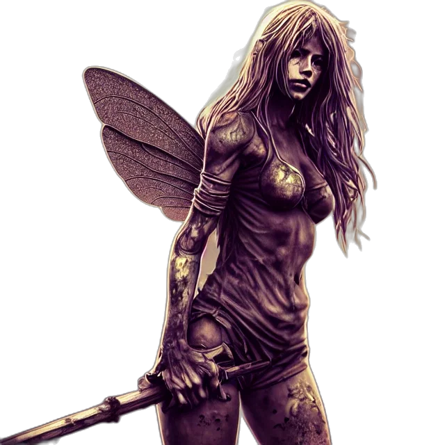 comic book art, fantasy art, concept art, pixel art, golden, full, body, pose transparent PNG cut-out