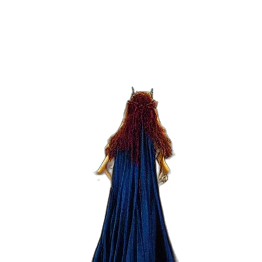dress, hair, crown, staff, concept art, 3d render, fantasy art, pixel art transparent PNG cut-out