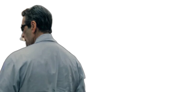 jacket, face, staff, hat transparent PNG cut-out