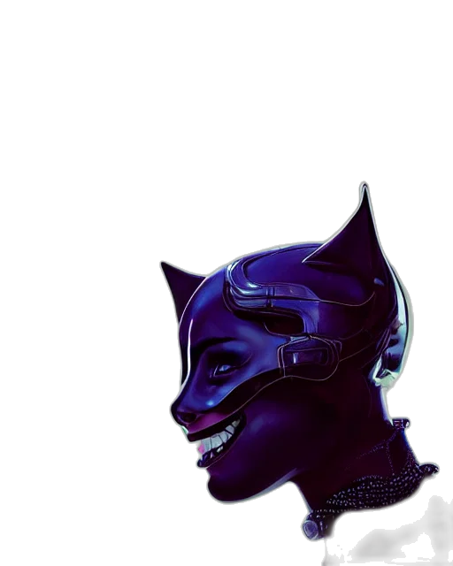 mask, robot, face, animal, vaporwave, cyberpunk, concept art, fantasy art transparent PNG cut-out