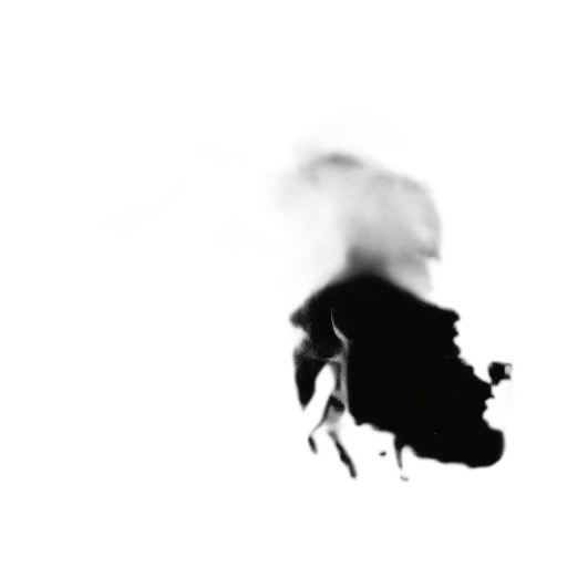dragon, hair, robot, mask, concept art, photorealistic, 3d render, fog transparent PNG cut-out