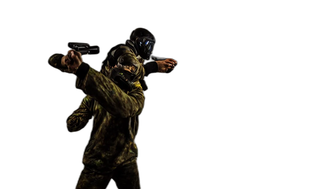 weapon, mask, jacket, staff transparent PNG cut-out