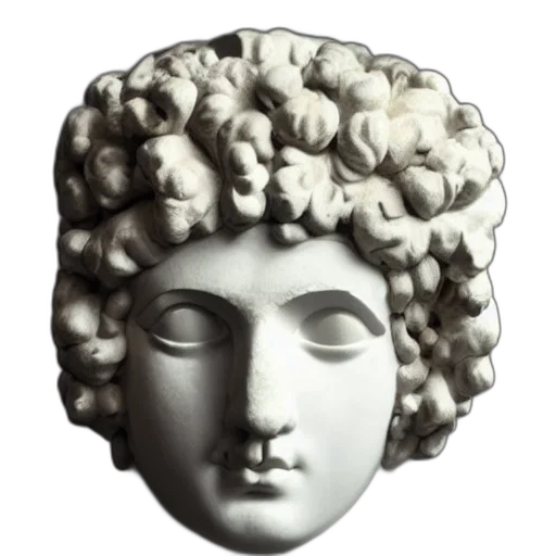 face, crown, mask, jewelry, photorealistic, 3d render, vaporwave, concept art transparent PNG cut-out