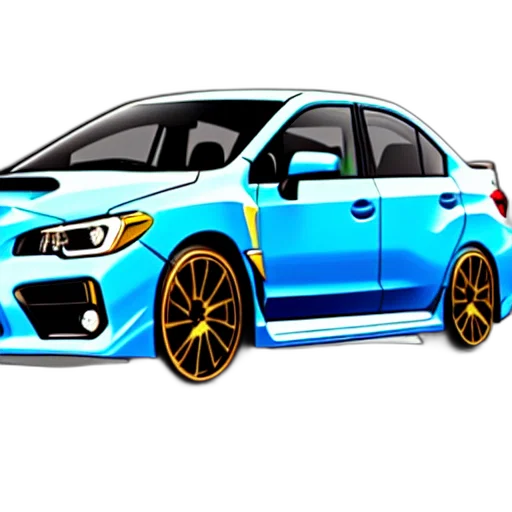 car, 3d render, photorealistic, cartoon transparent PNG cut-out