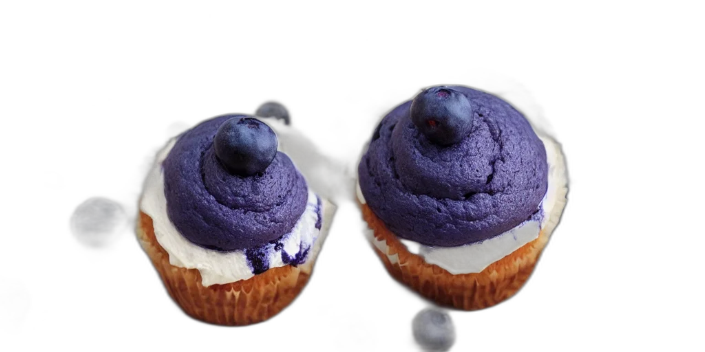 food, blue, blueberry, cupcake transparent PNG cut-out