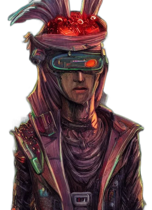 robot, face, mask, jacket transparent PNG cut-out
