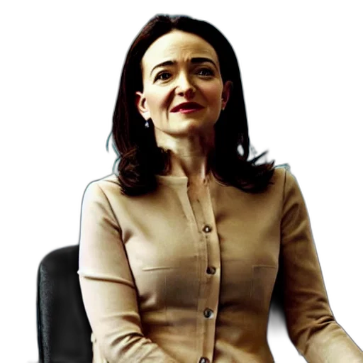 jacket, photorealistic, movie, still, sheryl, sandberg, villain, panopticon transparent PNG cut-out