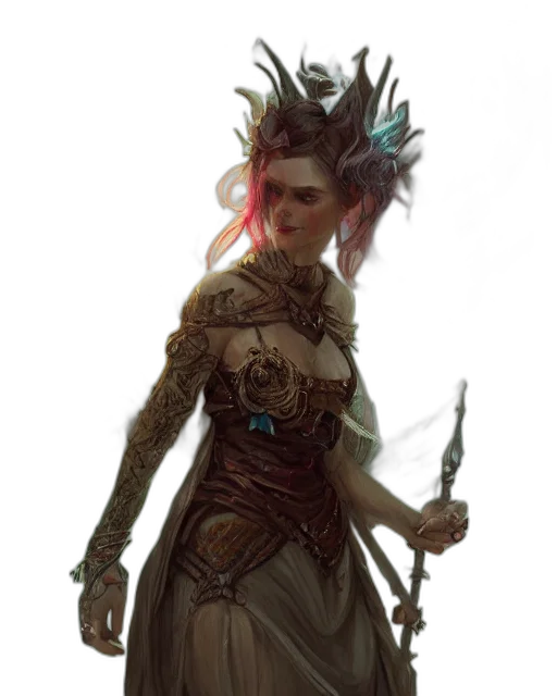 staff, sword, crown, concept art, fantasy art, comic book art, cyberpunk, dark transparent PNG cut-out
