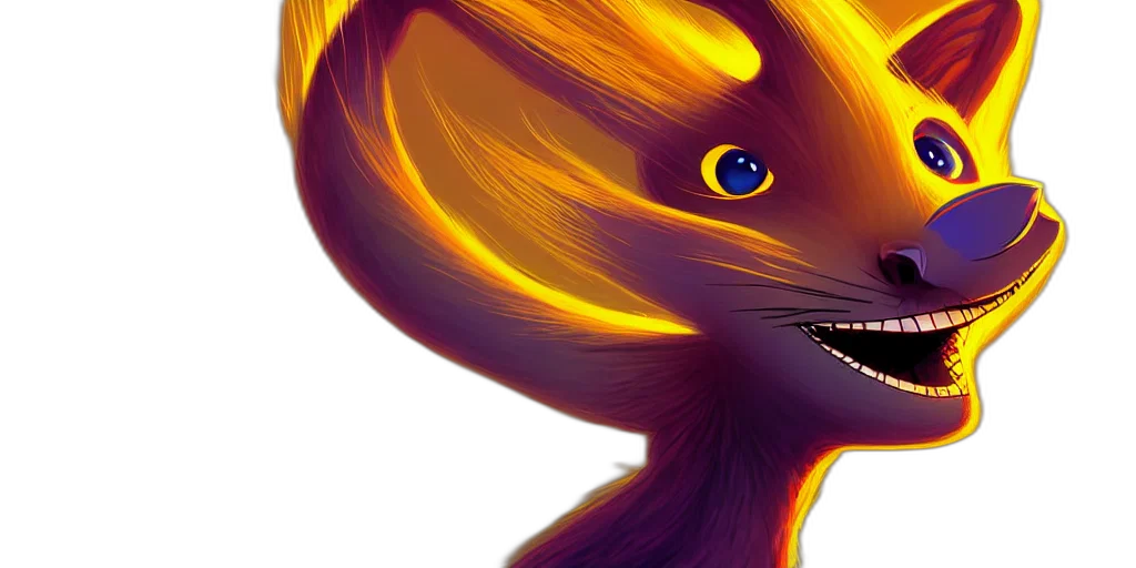 dragon, creature, hair, mask transparent PNG cut-out