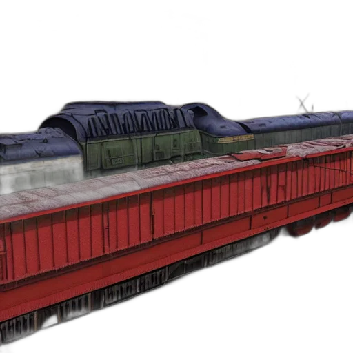 3d render, concept art, soviet, russian, locomotives, next, eachother, photorealistic transparent PNG cut-out