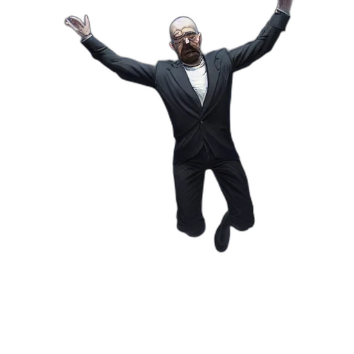 staff, jacket, robot, 3d render transparent PNG cut-out