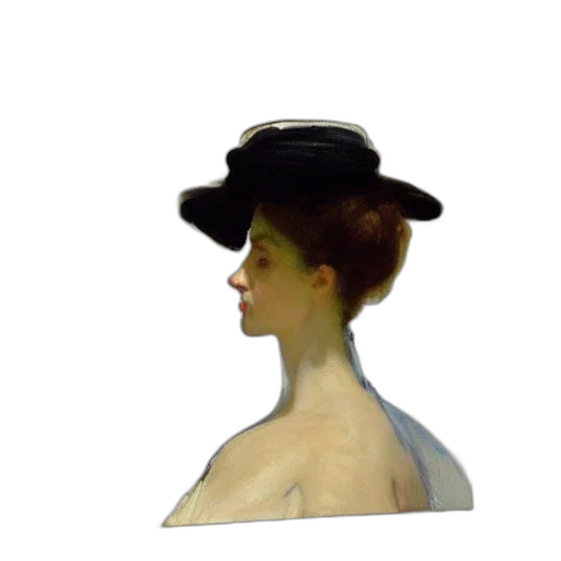 hat, face, crown, dress, oil painting, photorealistic, 3d render, concept art transparent PNG cut-out