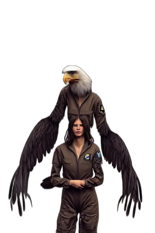 jacket, animal, creature, staff, concept art, fantasy art, comic book art, pixel art transparent PNG cut-out