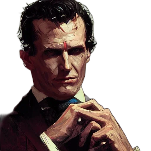 face, comic book art, concept art, photorealistic, cartoon, dark, digital, art transparent PNG cut-out