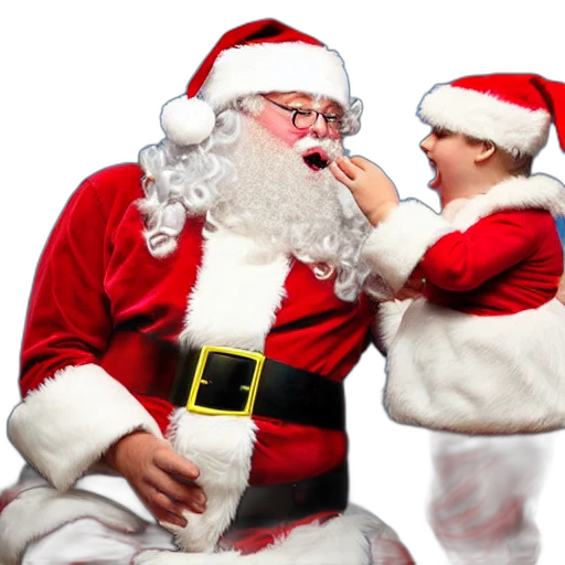 santa, swallows, small, child transparent PNG cut-out