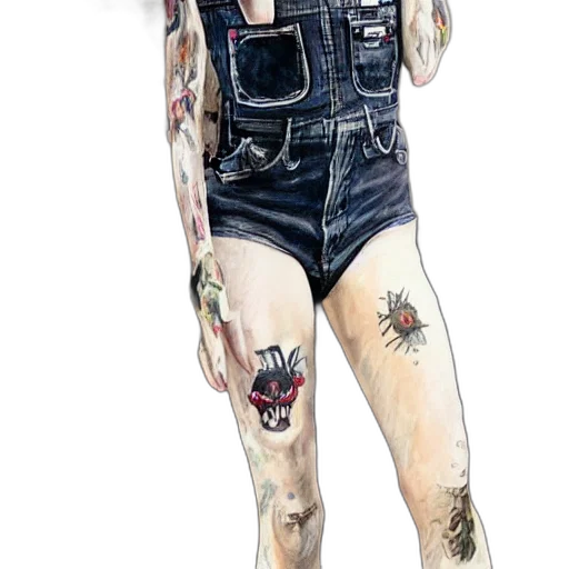 dress, jacket, concept art, photorealistic, cyberpunk, cartoon, full, body transparent PNG cut-out