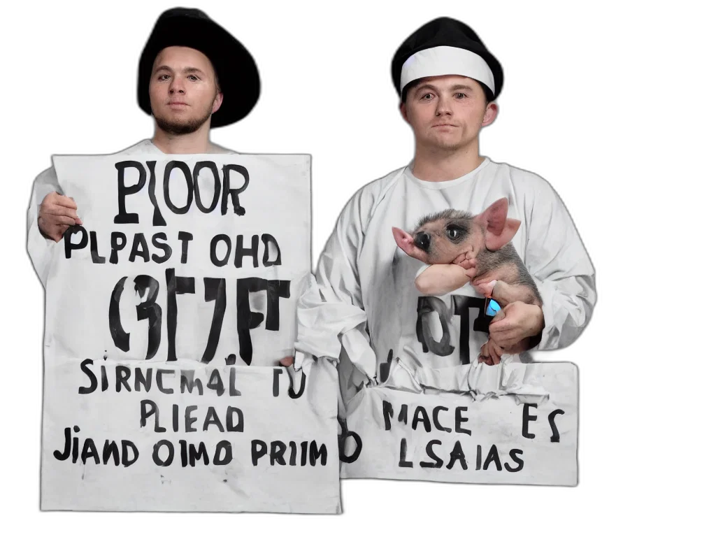 hat, baby, pig, wearing transparent PNG cut-out