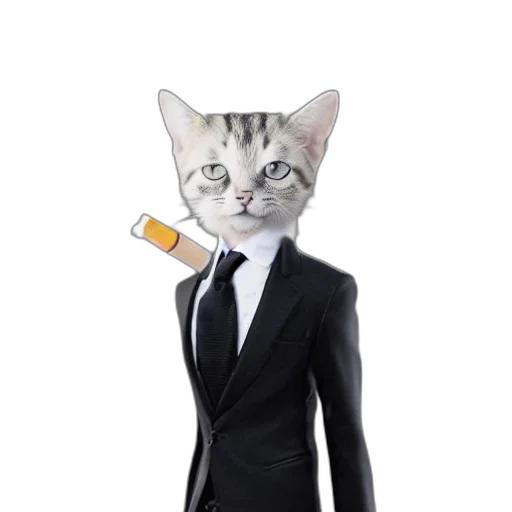 staff, animal, cartoon, photorealistic transparent PNG cut-out