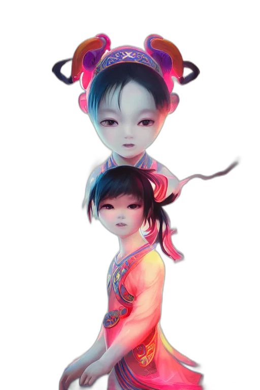 mask, creature, face, dress, concept art, fantasy art, 3d render, photorealistic transparent PNG cut-out