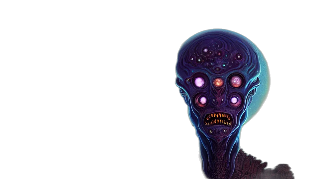 mask, creature, face, staff transparent PNG cut-out