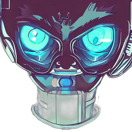 robot, mask, face, cyberpunk transparent PNG cut-out