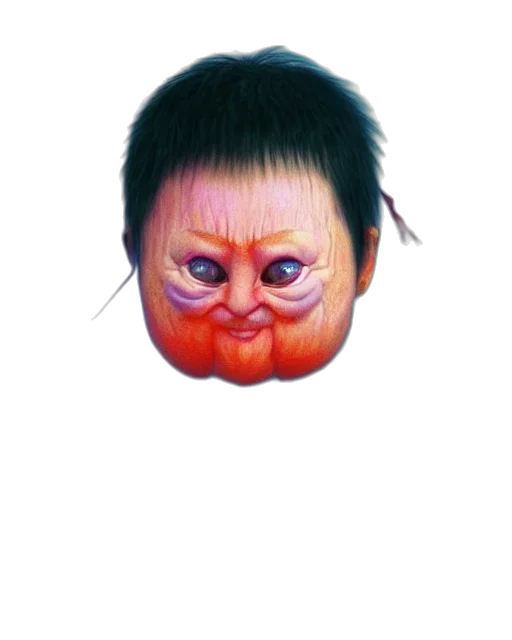face, mask, creature, hair transparent PNG cut-out