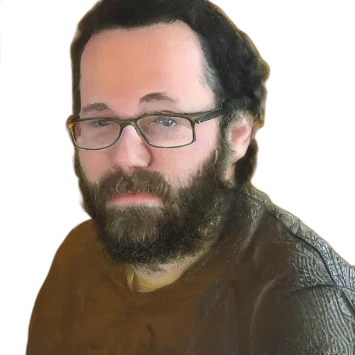 jacket, staff, face, hair transparent PNG cut-out