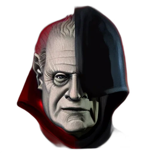 mask, face, staff, robot, 3d render, concept art, fantasy art, pixel art transparent PNG cut-out