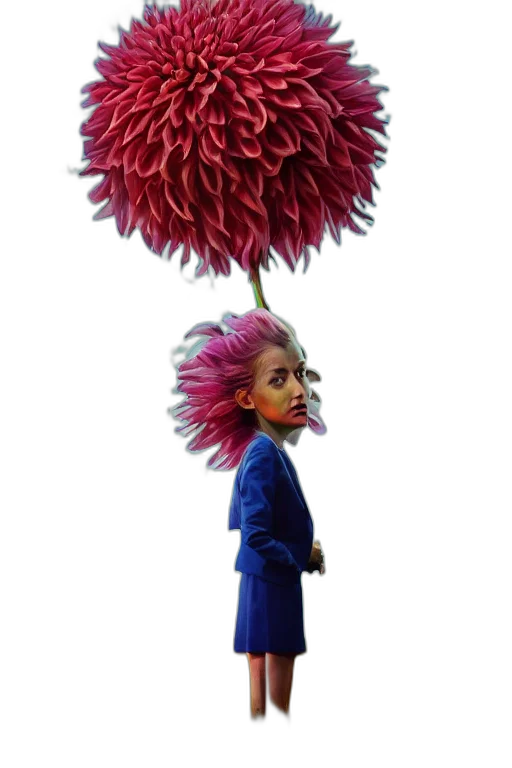 flower, umbrella, crown, staff, concept art, photorealistic, fantasy art, oil painting transparent PNG cut-out