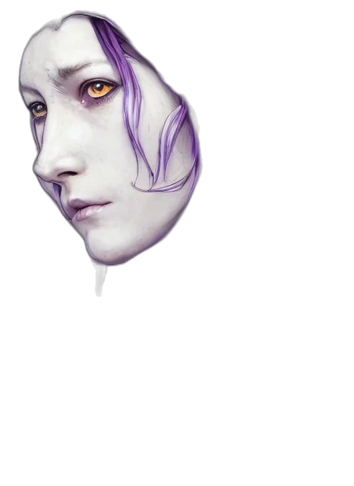 mask, face, robot, creature, fantasy art, concept art, watercolor, photorealistic transparent PNG cut-out