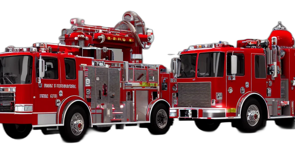 weapon, staff, 3d render, concept art, photorealistic, fire, firetruck, firestation transparent PNG cut-out