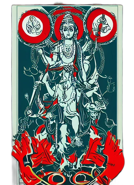 staff, comic book art, forest, fire, kali, durga, soviet, union transparent PNG cut-out