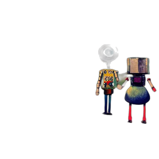 robot, mask, jacket, furniture, pixel art, 3d render, concept art, cyberpunk transparent PNG cut-out