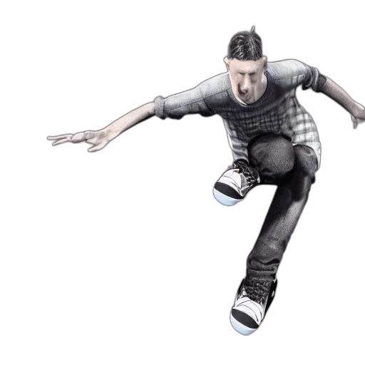 shoes, 3d render, concept art, photorealistic, cartoon, tony, hawk, max transparent PNG cut-out
