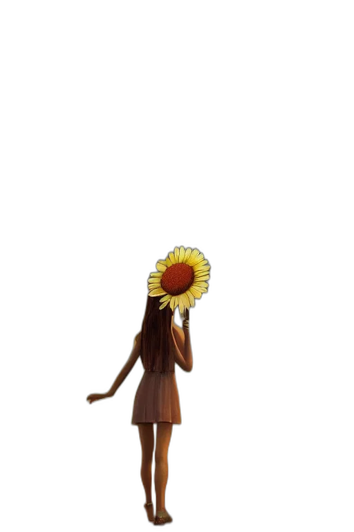 staff, flower, dress, mask transparent PNG cut-out