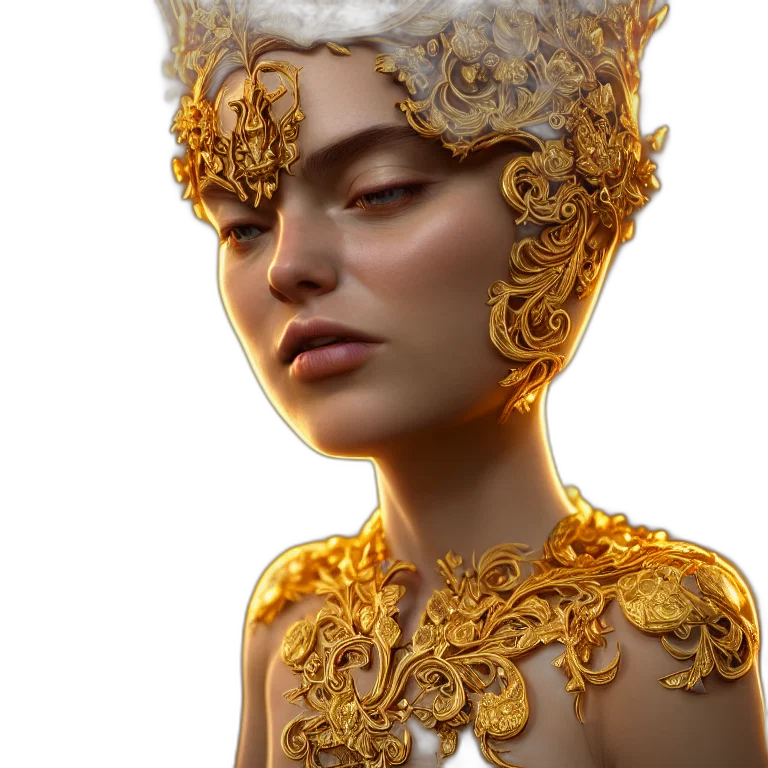 crown, jewelry, mask, face, 3d render, fantasy art, photorealistic, concept art transparent PNG cut-out