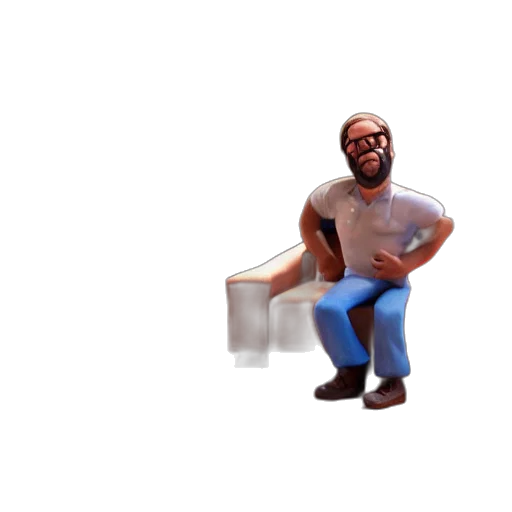 photorealistic, claymation, two, guys transparent PNG cut-out