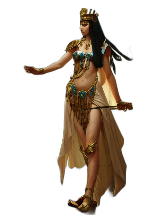 staff, jewelry, fantasy art, concept art, 3d render, pixel art, golden, cleopatra transparent PNG cut-out